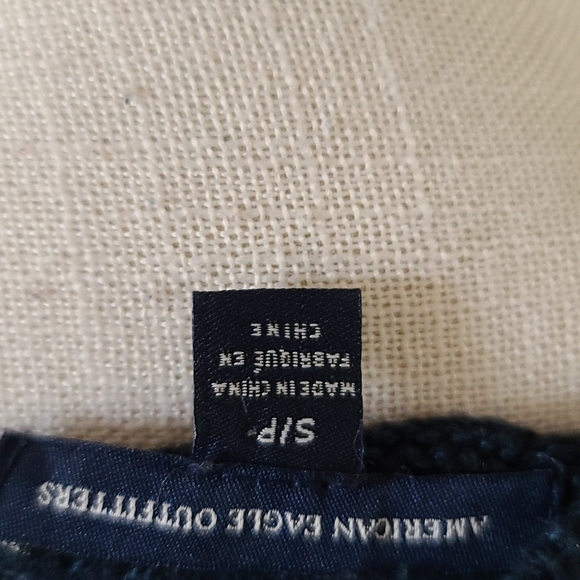 American Eagle navy sedona cable sweater size small - Picture 6 of 7